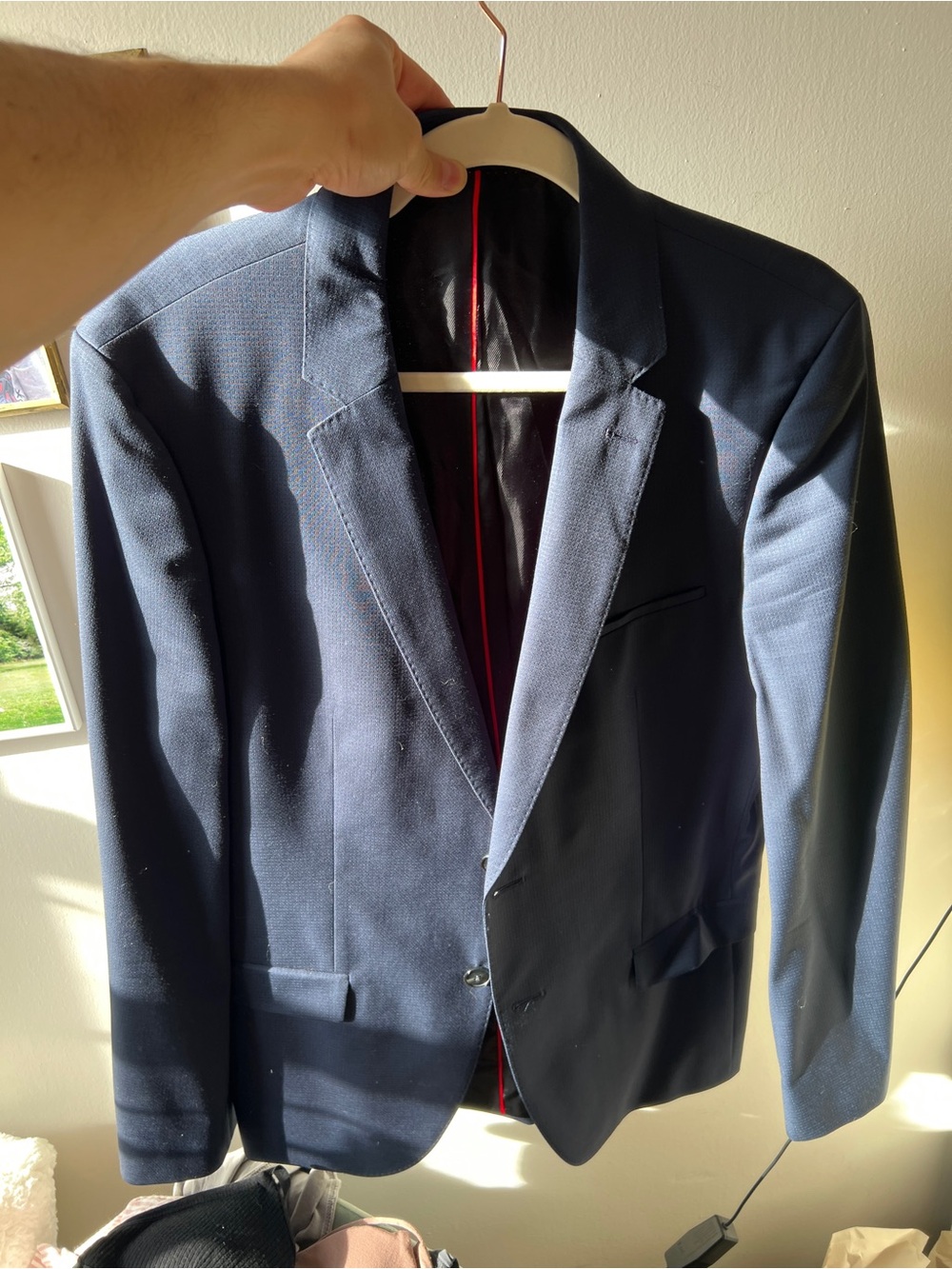 Hugo Boss Men's Navy Blue Blazer - Classic Two-Button Jacket